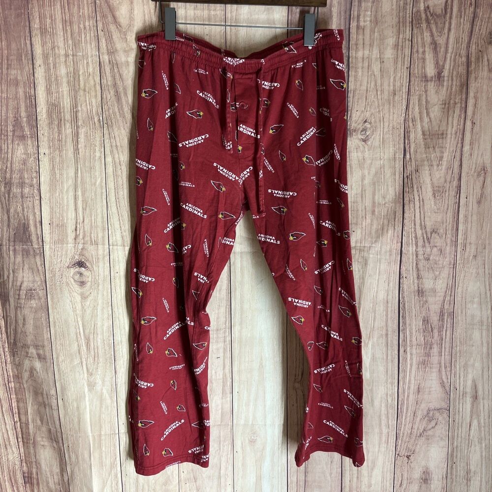 NFL Team Apparel Arizona Cardinals Mens XL Red Pajama Sleep Pants